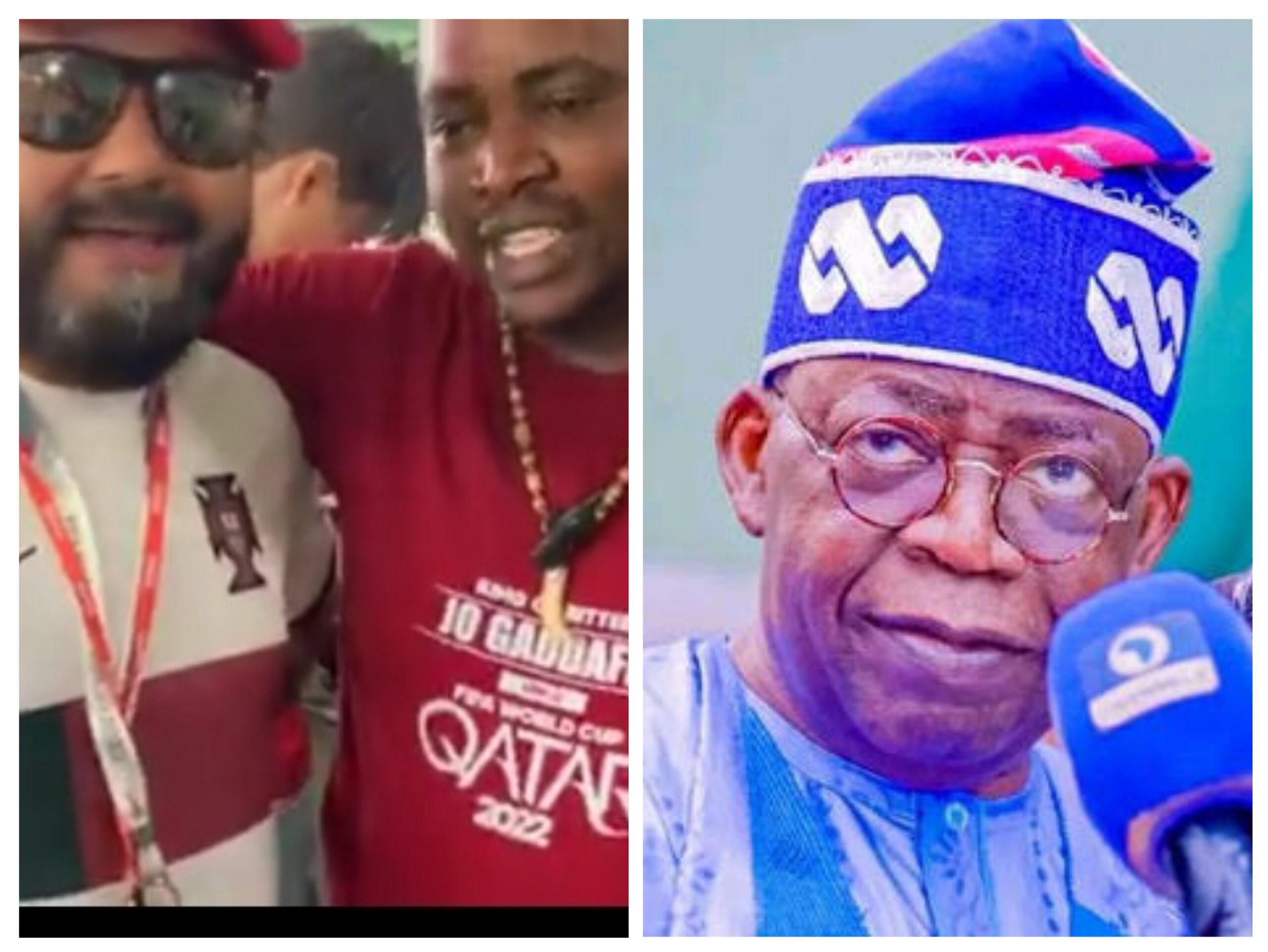 Fans at the World Cup mimic Tinubu's 