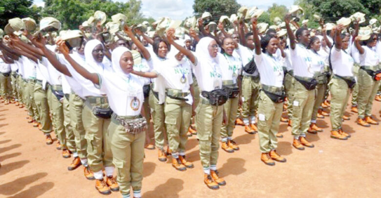 Batch ‘b’ Stream Two 2019 Corps Members During Their Swearing In Ceremony At The Nysc Orientation Camp In Kaduna Yesterday