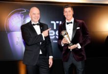 Lewandowski With Fifa President Infantino
