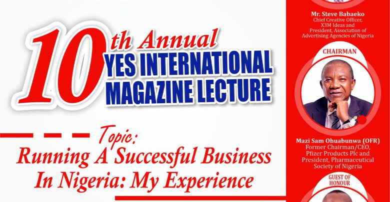 Yes International Magazine Lecture And Book Presentation Advert 2
